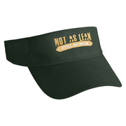 Not As Lean Still As Mean Embroidered Cotton Twill Sun Visor - Dk-Green OSFM