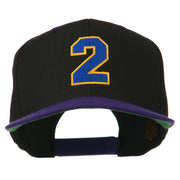 Athletic Number 2 Embroidered Classic Two Tone Cap