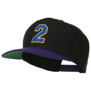 Athletic Number 2 Embroidered Classic Two Tone Cap