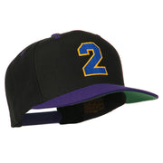 Athletic Number 2 Embroidered Classic Two Tone Cap