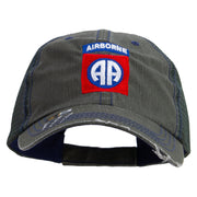 Licensed 82nd Airborne Military Embroidered Low Profile Special Cotton Mesh Cap - Green OSFM