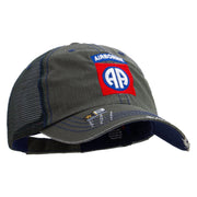 Licensed 82nd Airborne Military Embroidered Low Profile Special Cotton Mesh Cap - Green OSFM