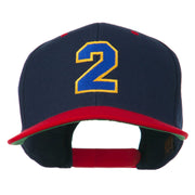 Athletic Number 2 Embroidered Classic Two Tone Cap