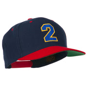 Athletic Number 2 Embroidered Classic Two Tone Cap