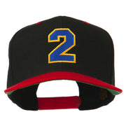 Athletic Number 2 Embroidered Classic Two Tone Cap