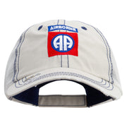 Licensed 82nd Airborne Military Embroidered Low Profile Special Cotton Mesh Cap - Putty OSFM