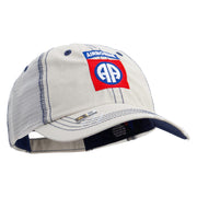 Licensed 82nd Airborne Military Embroidered Low Profile Special Cotton Mesh Cap - Putty OSFM