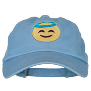 Angel Emoji Patched Unstructured Washed Cap