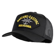 Navcams-Eastpac Wahiawa Patched Solid Cotton Twill Mesh Prostyle Cap - Black OSFM