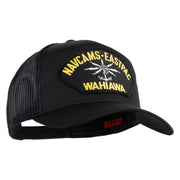 Navcams-Eastpac Wahiawa Patched Solid Cotton Twill Mesh Prostyle Cap - Black OSFM
