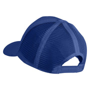 Number 7 Patched Summer Foam Mesh Trucker Cap - Royal OSFM
