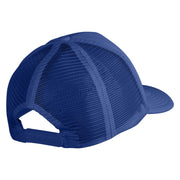 Number 7 Patched Summer Foam Mesh Trucker Cap - Royal OSFM
