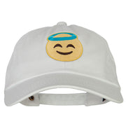 Angel Emoji Patched Unstructured Washed Cap