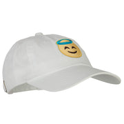 Angel Emoji Patched Unstructured Washed Cap