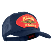 USA Recon Marines Patched Solid Cotton Twill Mesh Prostyle Cap - Navy OSFM