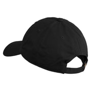 Peace Symbol Patched Unstructured Cotton Twill Washed Cap - Black OSFM