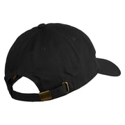 Peace Symbol Patched Unstructured Cotton Twill Washed Cap - Black OSFM