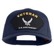 Veteran US Air Force Patched Solid Cotton Twill Cap - Navy OSFM