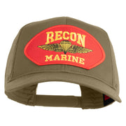 USA Recon Marines Patched Solid Cotton Twill Mesh Prostyle Cap - Khaki OSFM