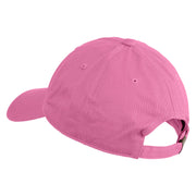 Peace Symbol Patched Unstructured Cotton Twill Washed Cap - Hot-Pink OSFM