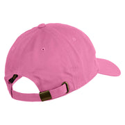 Peace Symbol Patched Unstructured Cotton Twill Washed Cap - Hot-Pink OSFM