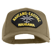 Navcams-Eastpac Wahiawa Patched Solid Cotton Twill Mesh Prostyle Cap - Khaki OSFM
