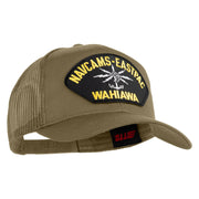 Navcams-Eastpac Wahiawa Patched Solid Cotton Twill Mesh Prostyle Cap - Khaki OSFM