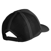 Number 7 Patched Summer Foam Mesh Trucker Cap - Black OSFM
