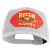 USA Recon Marines Patched Solid Cotton Twill Mesh Prostyle Cap - White OSFM