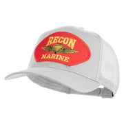 USA Recon Marines Patched Solid Cotton Twill Mesh Prostyle Cap - White OSFM