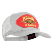 USA Recon Marines Patched Solid Cotton Twill Mesh Prostyle Cap - White OSFM
