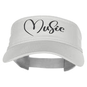 Music Script Heat Transfer Pro Style Cotton Twill Washed Visor