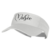 Music Script Heat Transfer Pro Style Cotton Twill Washed Visor