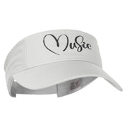 Music Script Heat Transfer Pro Style Cotton Twill Washed Visor