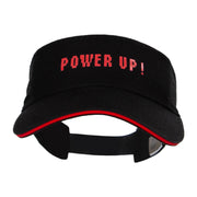 Heat Transfer Power Up! Prostyle Cotton Twill Washed Sandwich Visor