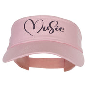 Music Script Heat Transfer Pro Style Cotton Twill Washed Visor