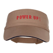 Heat Transfer Power Up! Prostyle Cotton Twill Washed Sandwich Visor