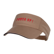 Heat Transfer Power Up! Prostyle Cotton Twill Washed Sandwich Visor