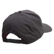 Captain Abstract Star Shape Embroidered Solid Cotton Twill Pro Style Cap - Charcoal OSFM