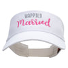 Happily Married Forever Embroidered Cotton Twill Sun Visor