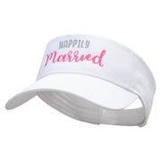 Happily Married Forever Embroidered Cotton Twill Sun Visor