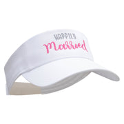 Happily Married Forever Embroidered Cotton Twill Sun Visor