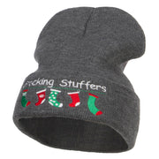 Christmas Stocking Stuffers Embroidered Long Beanie