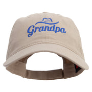 Grandpa Embroidered Deluxe Washed Twill Cap - Khaki OSFM