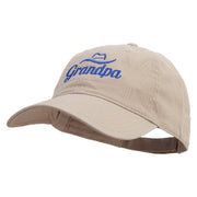 Grandpa Embroidered Deluxe Washed Twill Cap - Khaki OSFM