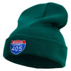 Interstate 405 Embroidered 12 Inch Long Knitted Beanie - Dk-Green OSFM