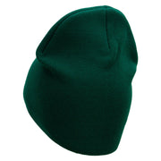 Hunt All Embroidered 8 Inch Short Beanie Made in USA - Forest-Green OSFM