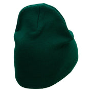 Hunt All Embroidered 8 Inch Short Beanie Made in USA - Forest-Green OSFM