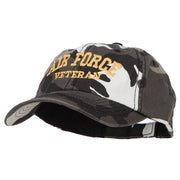 Air Force Veteran Letters Embroidered Camo Cap