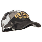 Air Force Veteran Letters Embroidered Camo Cap